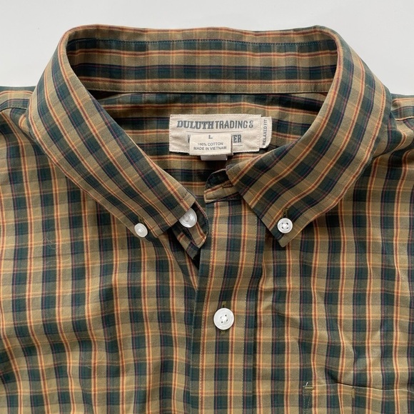 Duluth Trading Company Men's Wrinklefighter Relaxed Fit Long Sleeve Shirt LARGE - Picture 3 of 6